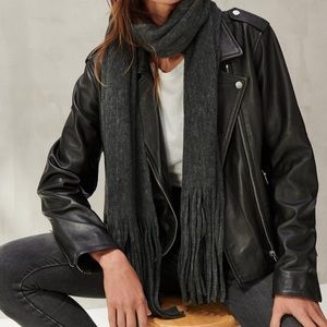 Lucky Brand Solid Brushed Scarf in Dark Grey